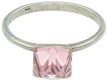 Pierścionek Swarovski Elements P 48418LR z różowym kryształem 8 mm, waga 2,42 g, szerokość szyny 2 mm. Subtelna i romantyczna biżuteria idealna na prezent.1.jpg